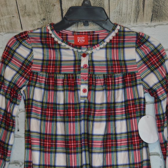 FAMILY PAJAMAS Matching Kids Stewart Plaid Nightgown - Picture 3 of 6